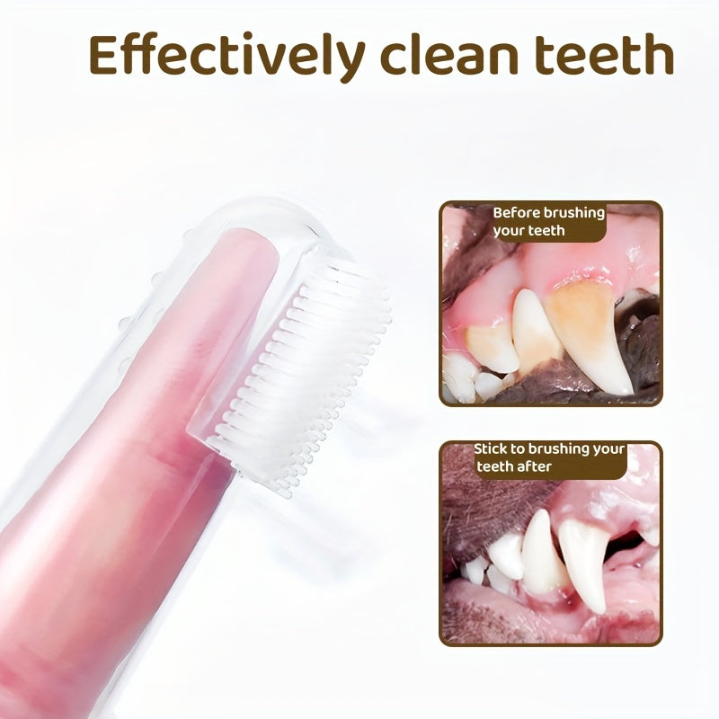 5pcs Dog Toothbrush Finger Cover Dental Care