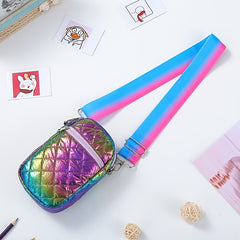Girls Casual Reflective Crossbody Bag Large Capacity Phone Bag Coin Purse