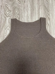 Solid Waffle Knit Tank Top Sleeveless Casual Summer Women's Clothing