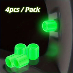 4pcs Luminous Valve Caps for a Shiny Vehicle