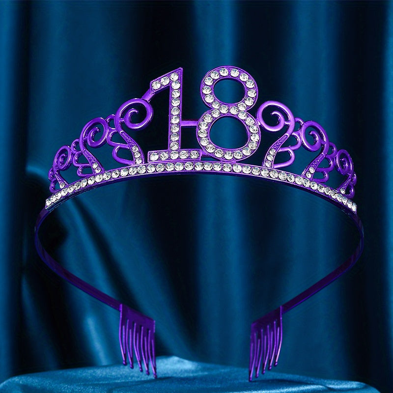 18th Crown Birthday Party Headdress Decoration Hair Accessories
