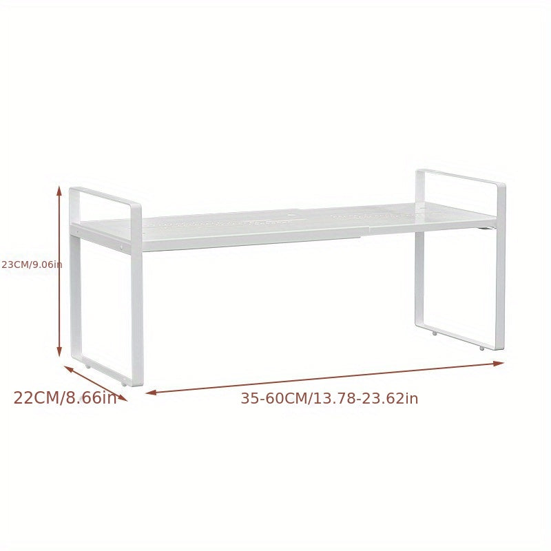 Stainless Steel Kitchen Storage Rack with Pot Rack & Microwave Shelf