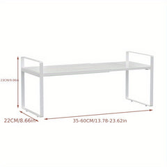 Stainless Steel Kitchen Storage Rack with Pot Rack & Microwave Shelf
