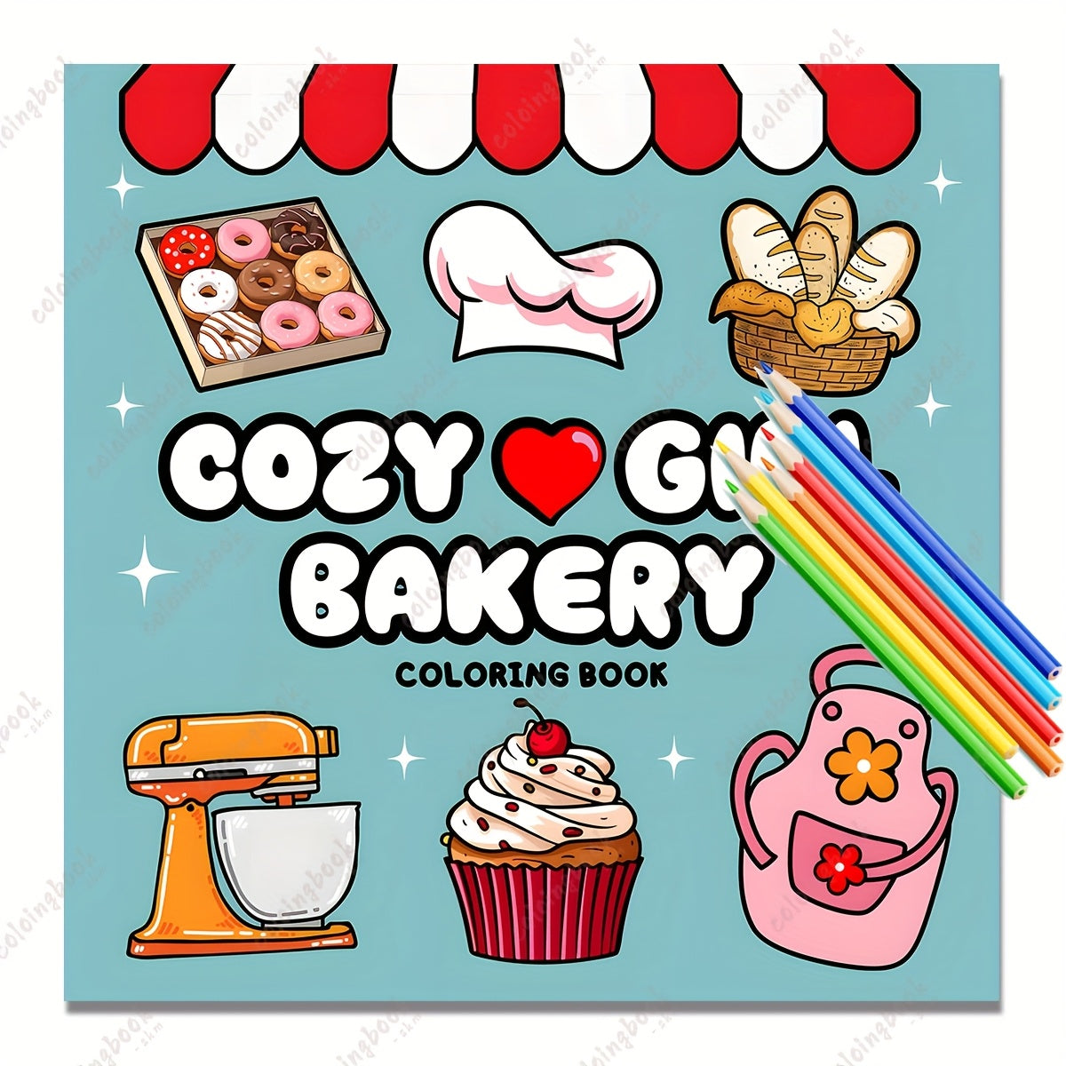 Deluxe Bread Drawing Coloring Book, 22 Pages