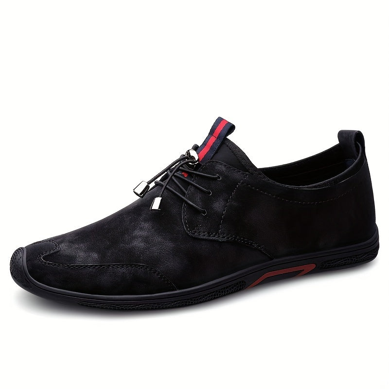 Men's Leather Slip-On Loafers w/ Draw String - Assorted Colors