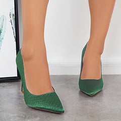 Women's Pointed Toe High Heels Slip On Stiletto Heels Dress Pumps