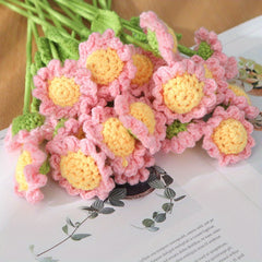 1pc Crochet Wool Eternal Flower Sun Chrysanthemum Gift Handicrafts