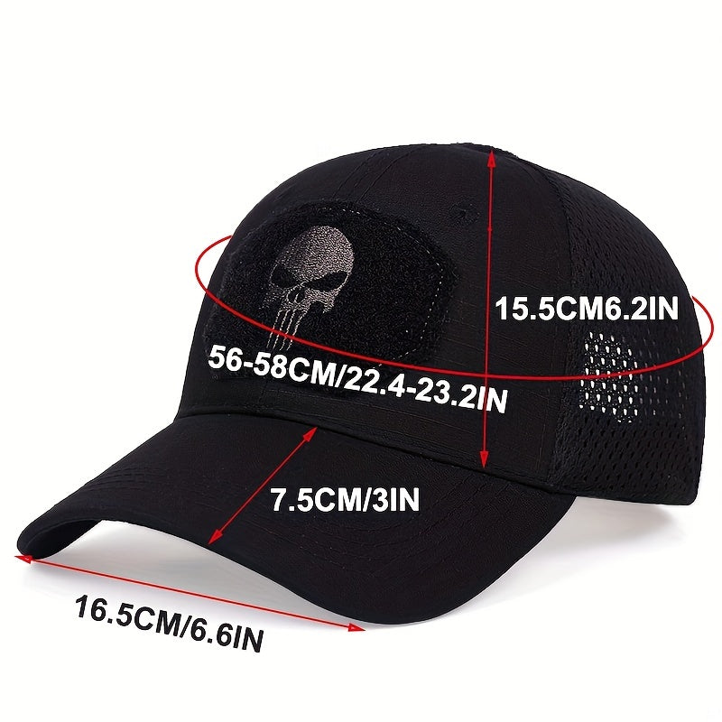 Men's Skull Pattern Tactical Baseball Caps with Camouflage Military Style
