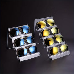 4 Tier Clear Glasses Display Rack Sunglasses Storage Stand Holder Organizer