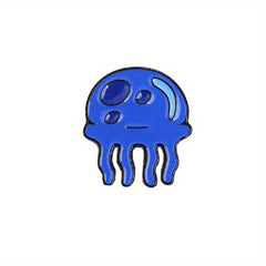 Cartoon Jellyfish Brooch Animal Metal Badge for Men