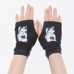 Funny Face Y2K Fingerless Gloves for Women