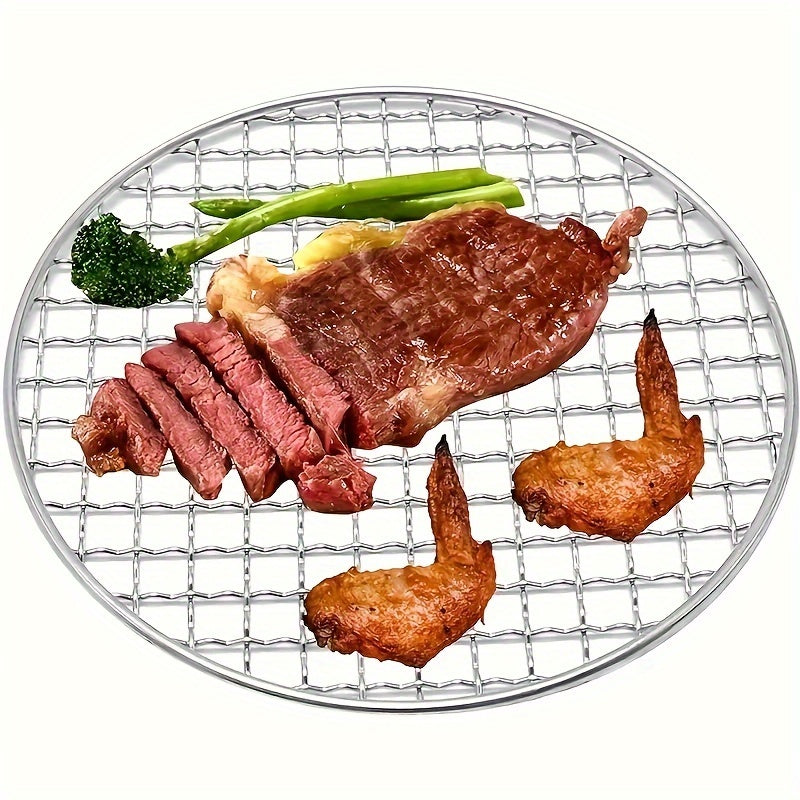 Round BBQ Grill Net Steel Barbecue Grate for Cooking Beef Chicken Vegetables