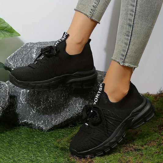 Women's Breathable Lace-Up Sports Shoes