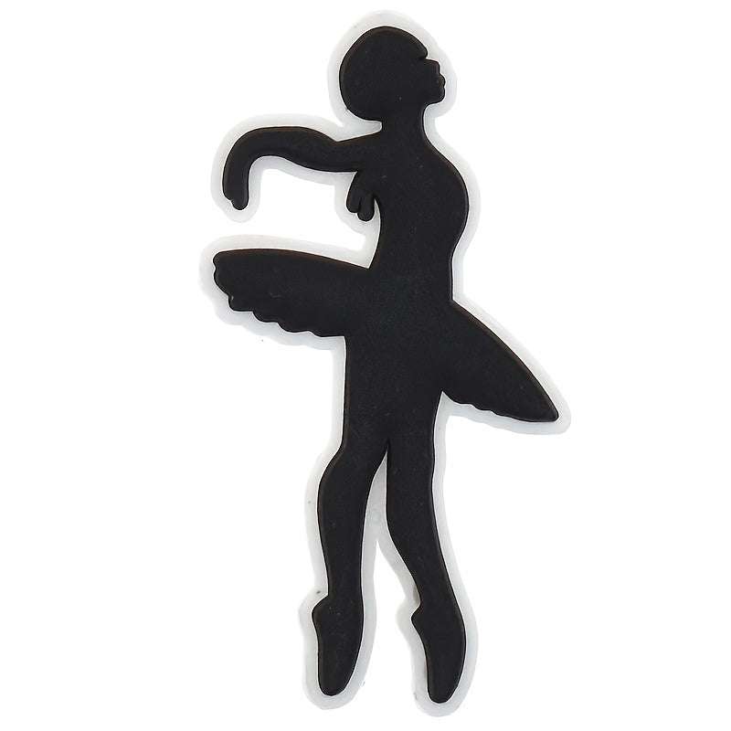 12pcs Ballet Theme Decorative Charms For Clogs Sandals PVC Shoes