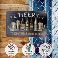 Retro Metal Tin Sign for Home Bar Decor