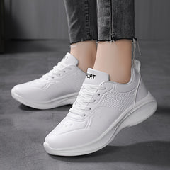 Breathable Faux Leather Running Shoes Casual Outdoor Sneakers