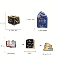 Cartoon Alloy Hedgehog School Book Reading Creative Pin