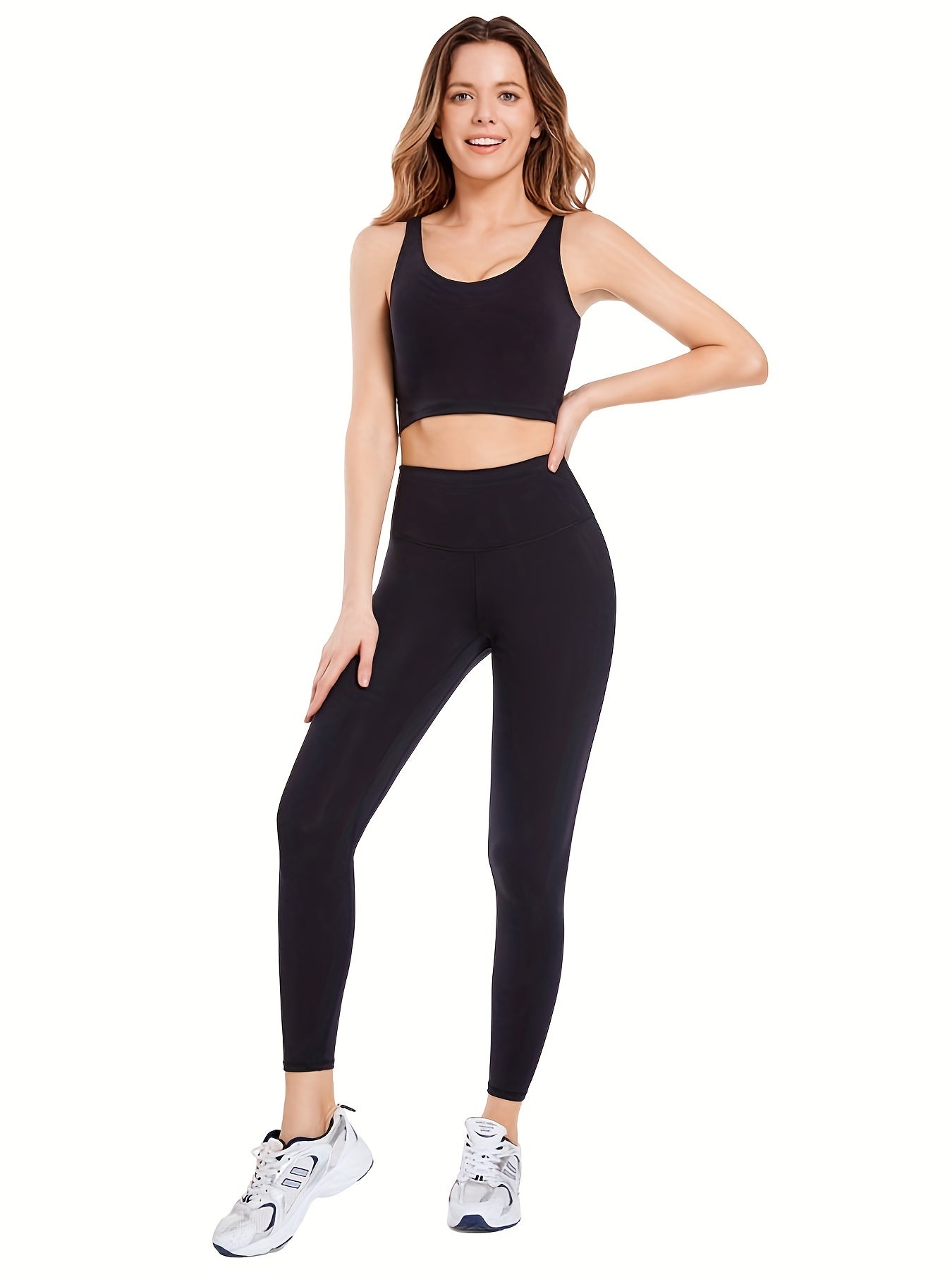 Yoga Set: Sports Bra & Leggings, High Impact, High Stretch