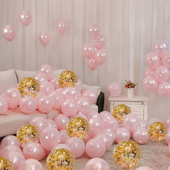 20pcs Pink Confetti Balloon Set For Parties & Events