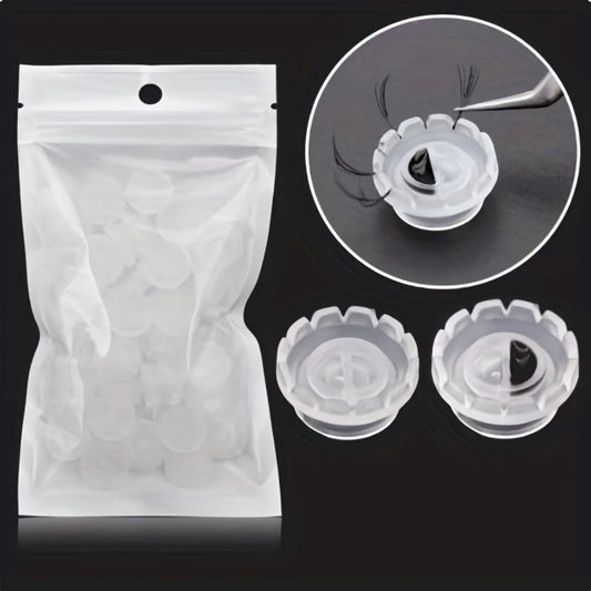 100pcs Eyelash Grafting Glue Cup Tattoo Ink Cap Container Holder