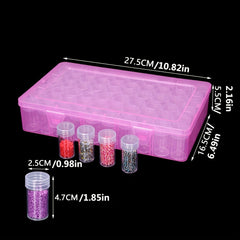 Pink 60 Grids Bead Container Diamond Painting Tools Storage Box
