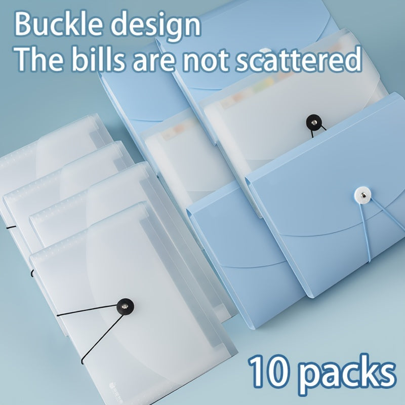 10pcs Invoice Storage Bag A4 Receipt Document Organizer