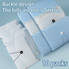 10pcs Invoice Storage Bag A4 Receipt Document Organizer