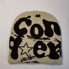 Y2K Beanie Cap Hip Hop 90s Knitted Wool Hats Unisex