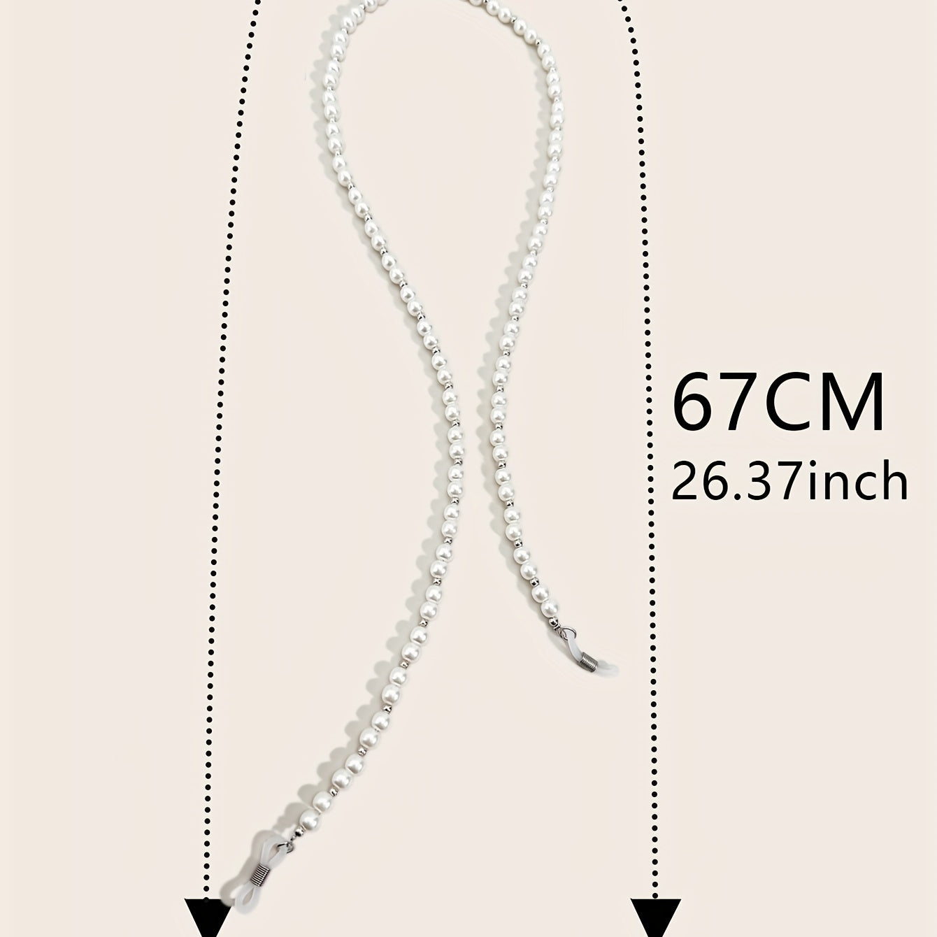 Faux Pearl Glasses Chain Anti Slip Lanyard Strap Stylish Face Cover