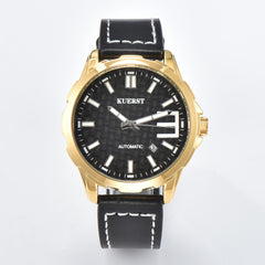 Youth Men's Belt Carbon Fiber Mechanical Watch