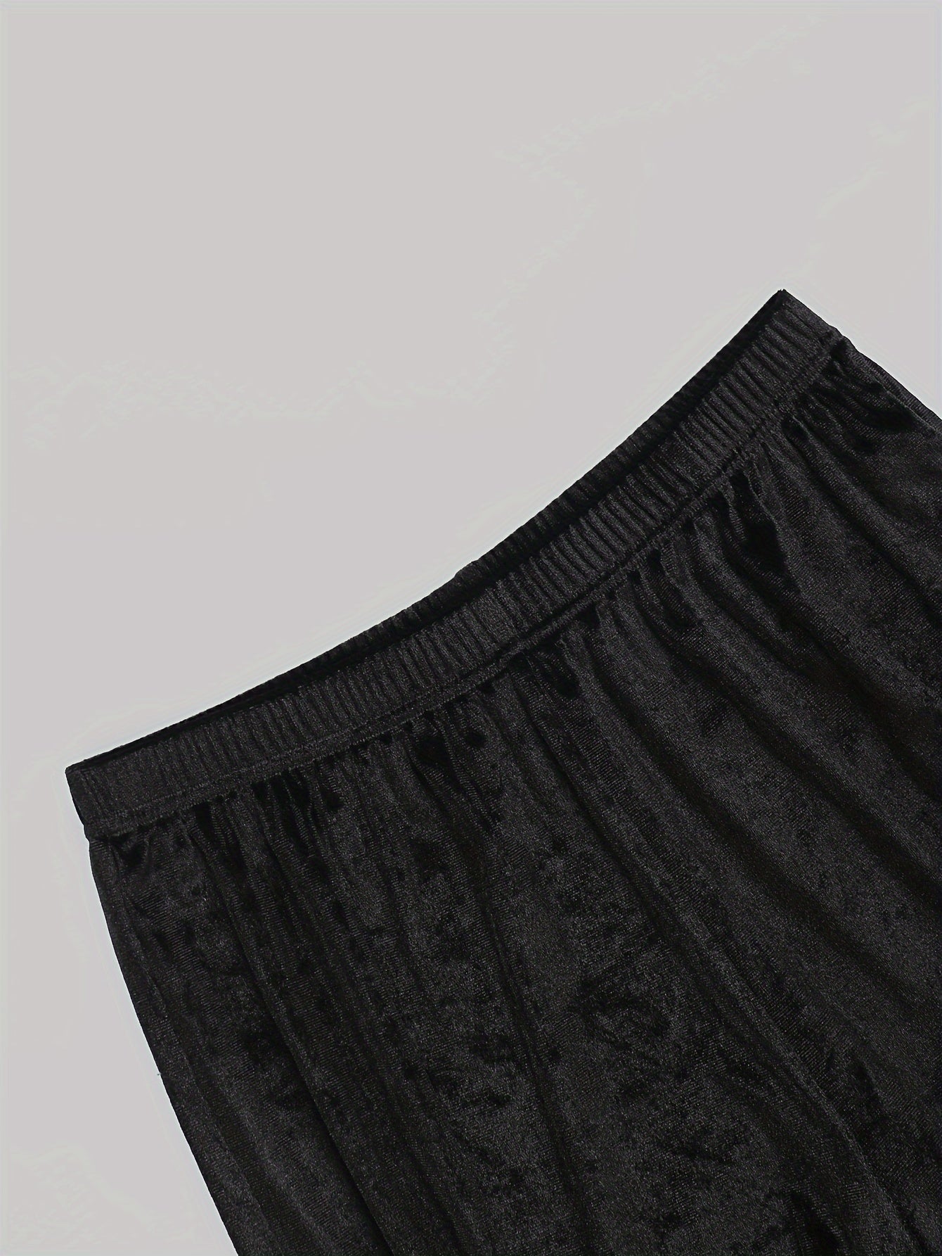  Velvet High Rise Wide Leg Trousers