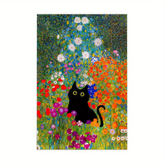 Colorful Abstract Cat Poster for Bedroom