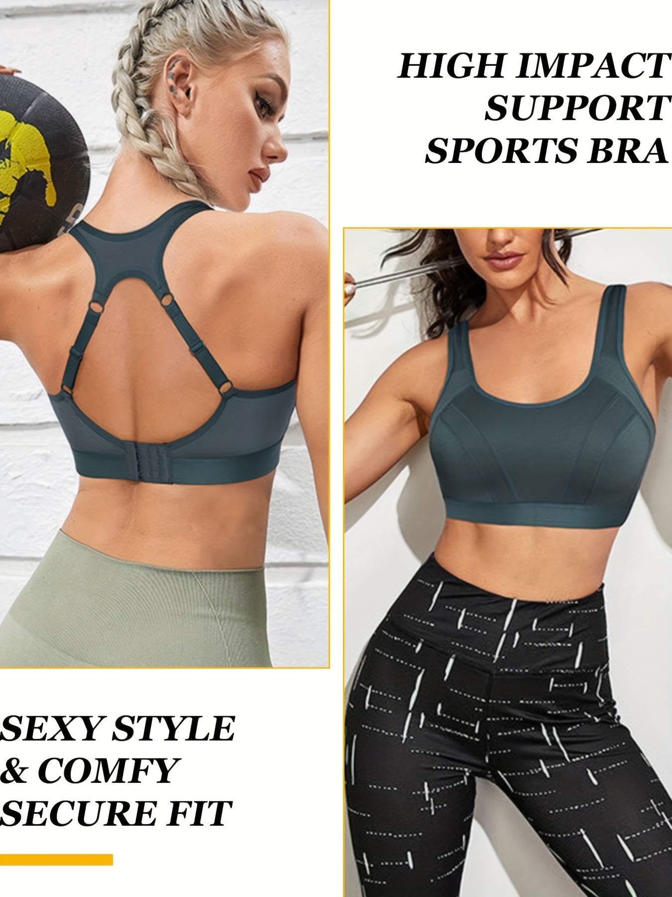 Cut Out Wireless Sports Bra Comfy & Breathable Workout Bra