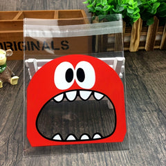 50PCS Monster Cookie Candy Bags - Perfect for Biscuits, Snacks & Christmas Decor