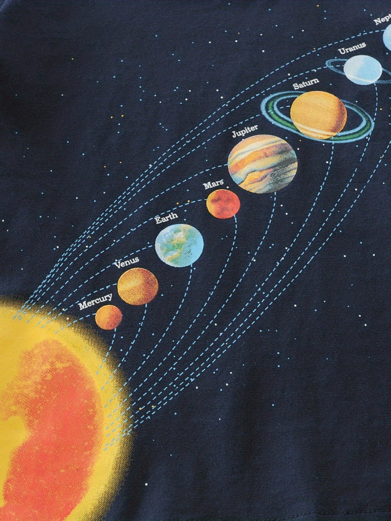 Boys Universe Planets Graphic Long Sleeve Pajamas Set