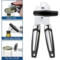 3-in-1 Stainless Steel Can Opener Anti-Slip Grip