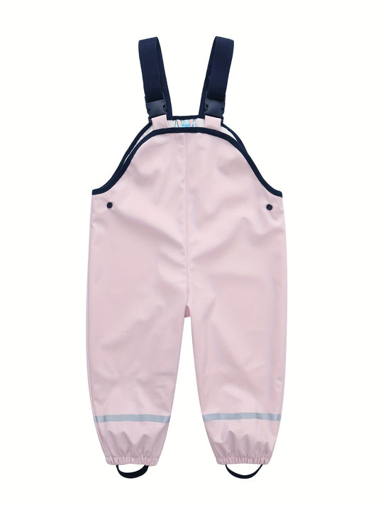 Girl's Pink Waterproof Jumpsuit for Kids Rainy Outdoor