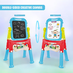 Double Sided Magnetic Drawing Board Easel Chalk
