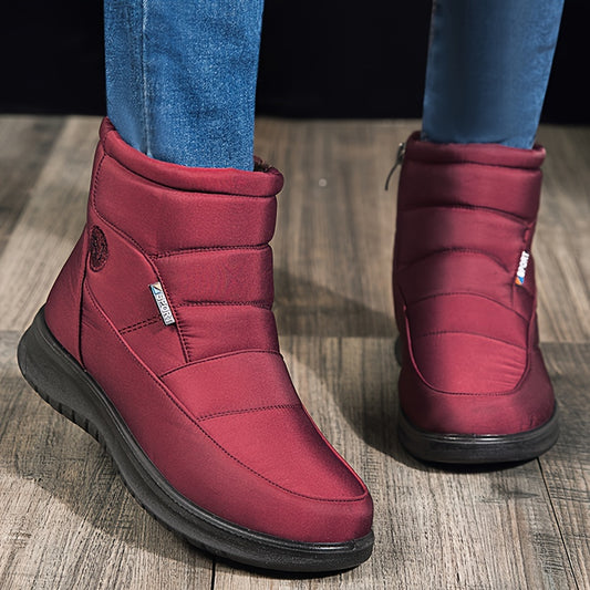 Women's Winter Thermal Snow Boots-Non slip Fleece Lined Outdoor Ankle Boots