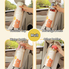 Bear Car Seat Cup Holder Organizer Waterproof Stain Resistant Backseat Storage B