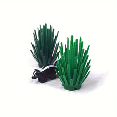 10pcs MOC Small Particle Bush Scene Accessories Green Brown Beige ABS