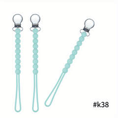 Baby Silicone Pacifier Chain Comfort Beads Clip Anti-drop Stainless Steel