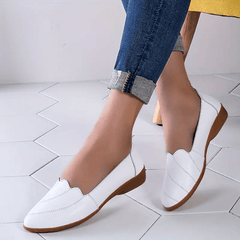 Women's Casual Flat Shoes Soft Faux Leather Comfy Sole Shoes