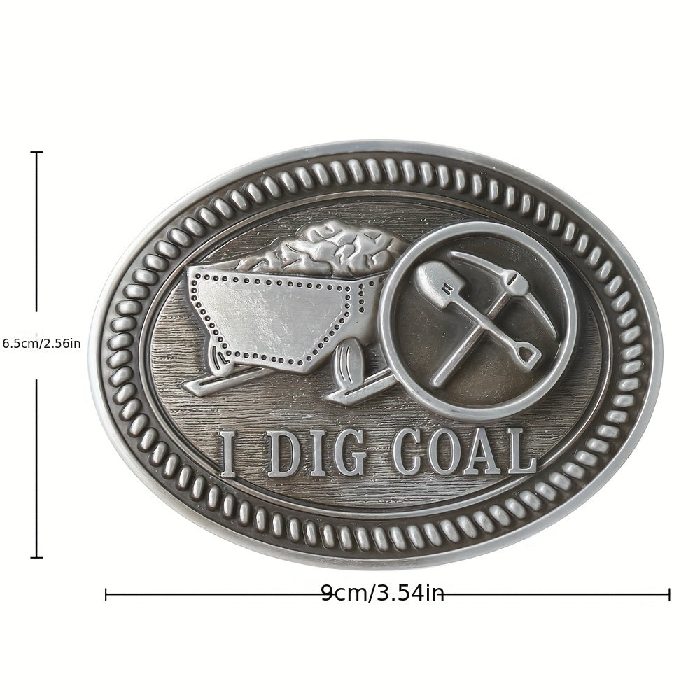 Mining Worker Belt Buckle Retro Casual Belt Buckle