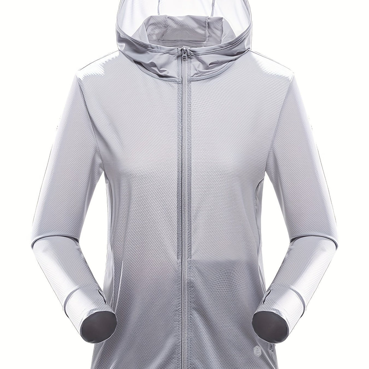 Women's Sun Protection Hooded Jacket Lightweight Long Sleeve Cooling Ice Silk