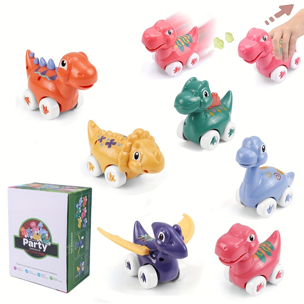 6 Pcs Dinosaur Car Toys Set