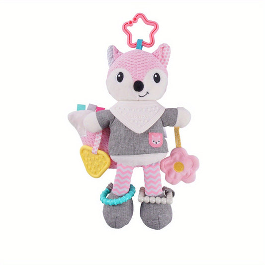 Fox Rattle Plush Car Seat Travel Toy for Toddler