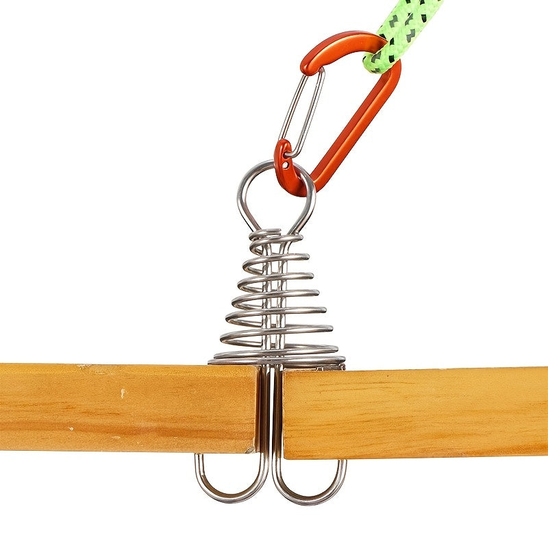 Adjustable Windproof Tent Pegs with Carabiner Clip