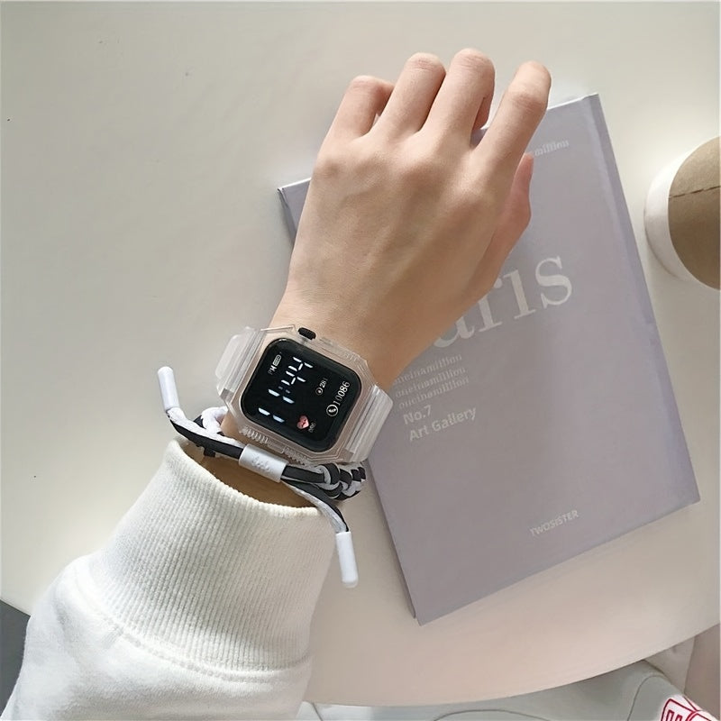 Square Sport Electronic Watch for Girls
