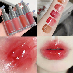 Nude Lip Care Set: Tinted Lipstick, Lip Glaze, Plumping Gloss & Honey Lip Mirror